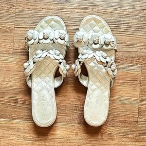 Chanel Camellia Sandals